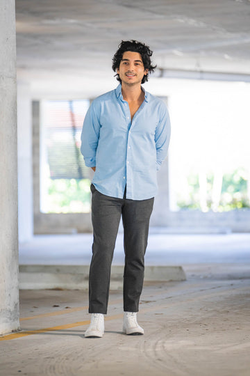 Cotton Casual Grey Pant