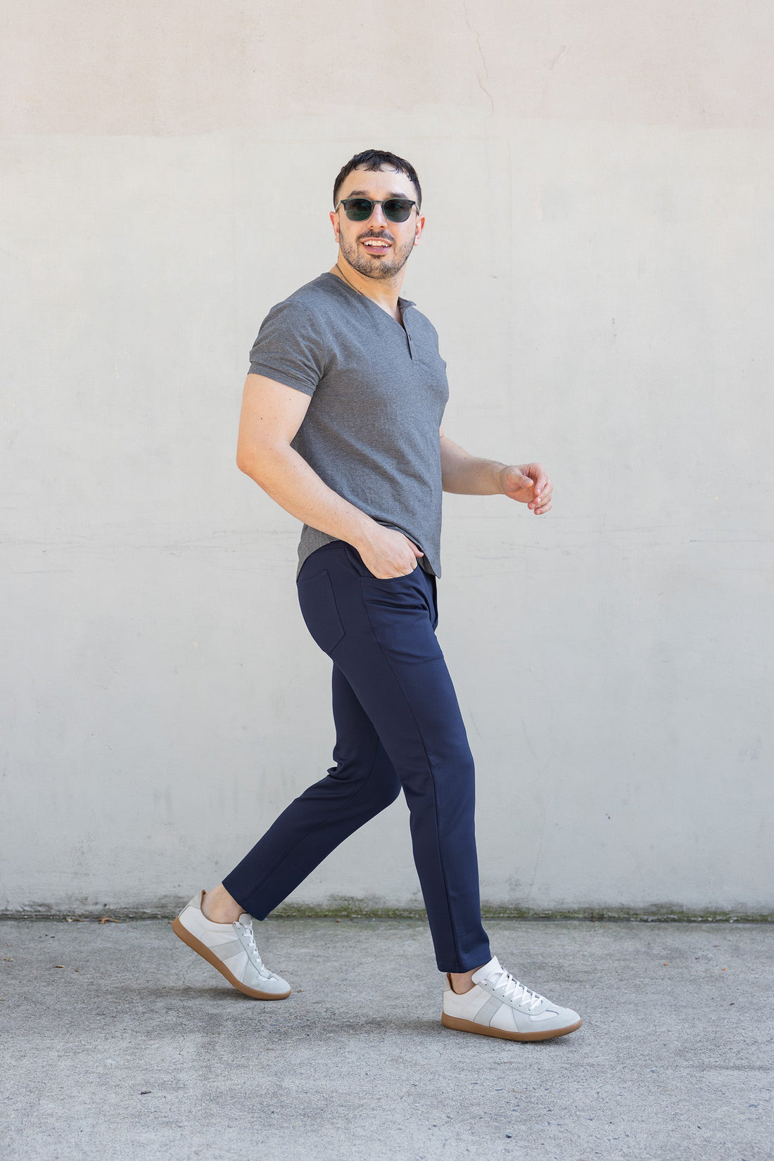Cotton Casual Blue Pant