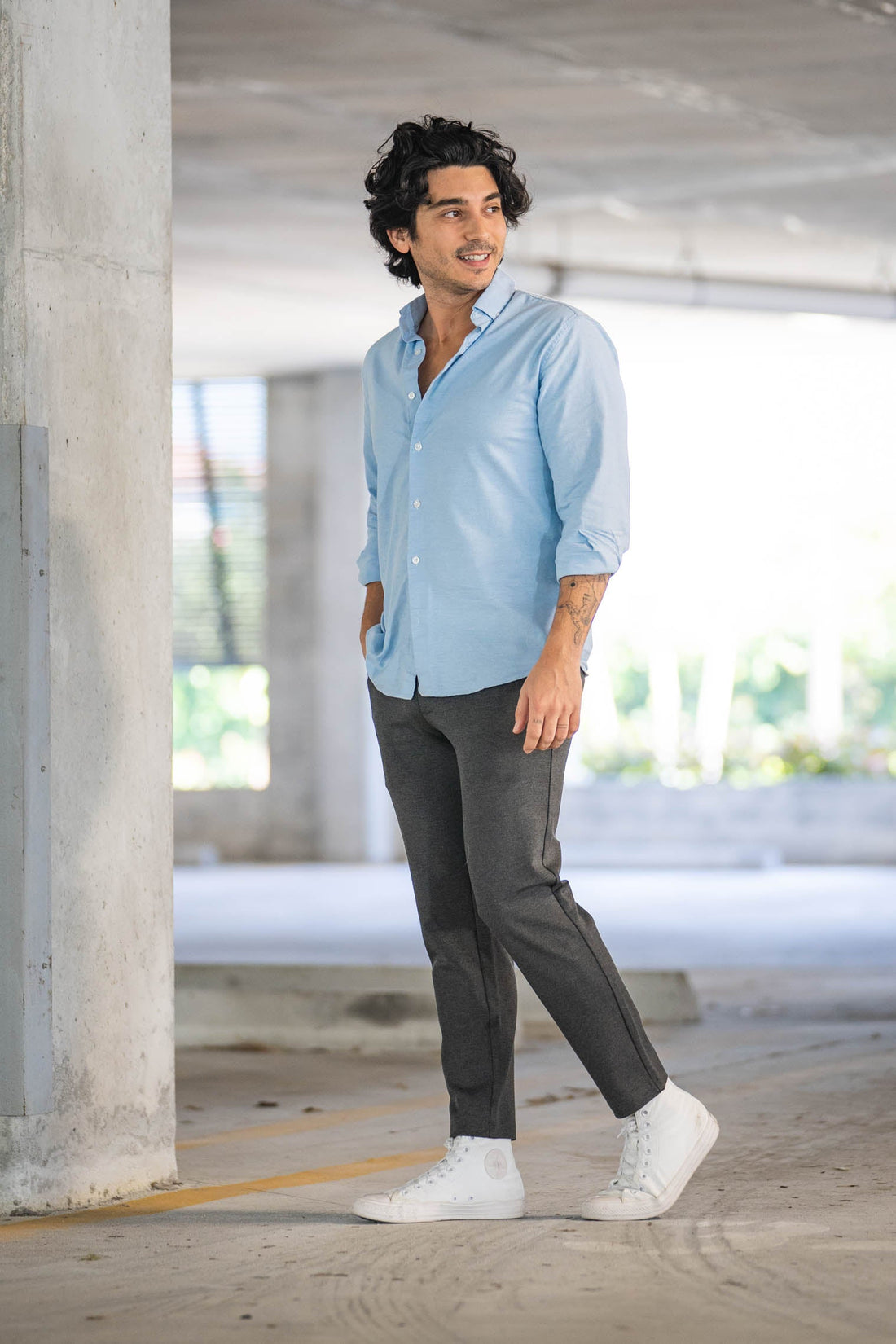 Cotton Casual Grey Pant